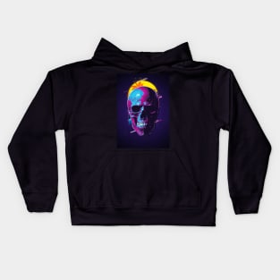 Skull retro80s Kids Hoodie